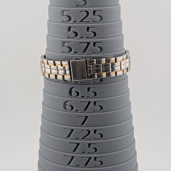 Seiko 7N82-0AG0 Blue Sunburst Two Tone Date Quartz Watch 50M